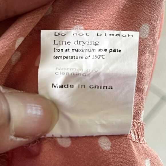 Exlura Women’s High Waist Pink Polka Dot Pleated Maxi Skirt Size XL - Picture 5 of 6